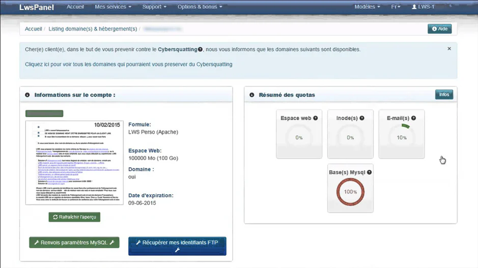 LWS hébergeur web