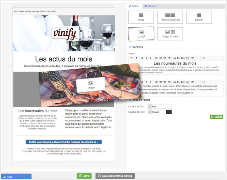 logiciel prestatataire payant : exemple d'un emailing marketing