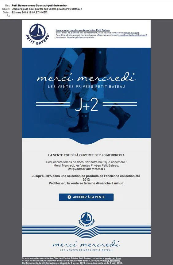 Emailing marketing : exemple de button call to action