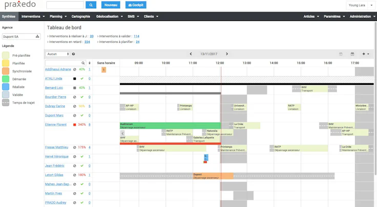 logiciel gestion de planing techniciens