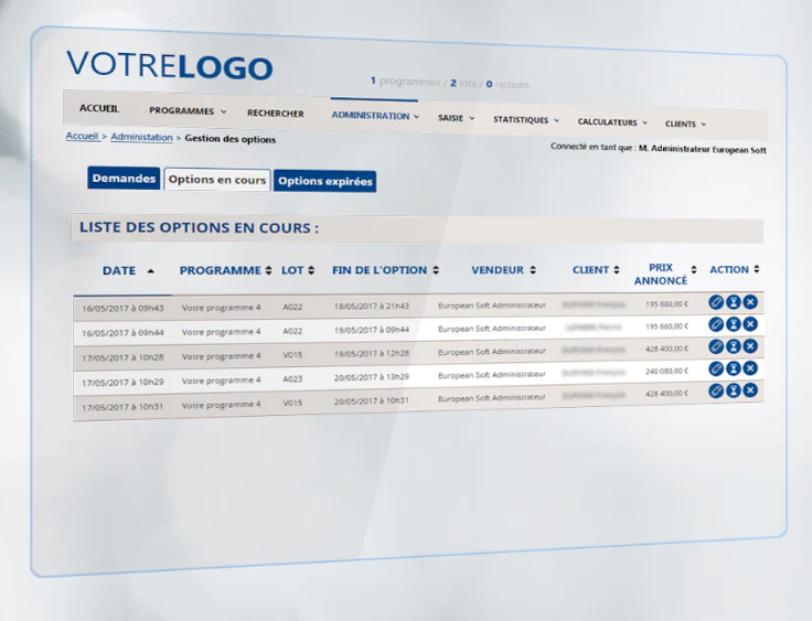 Logissimmo : extranet CRM avec espace clients