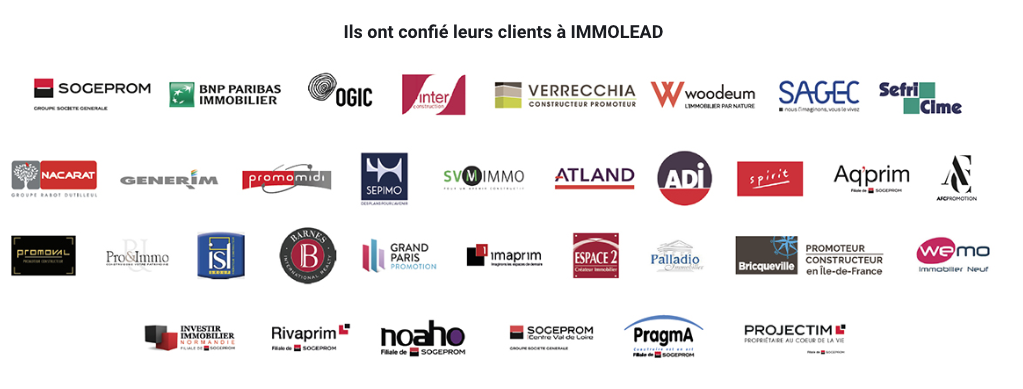 Promoteurs qui font une utilisation de extranet CRM Immolead