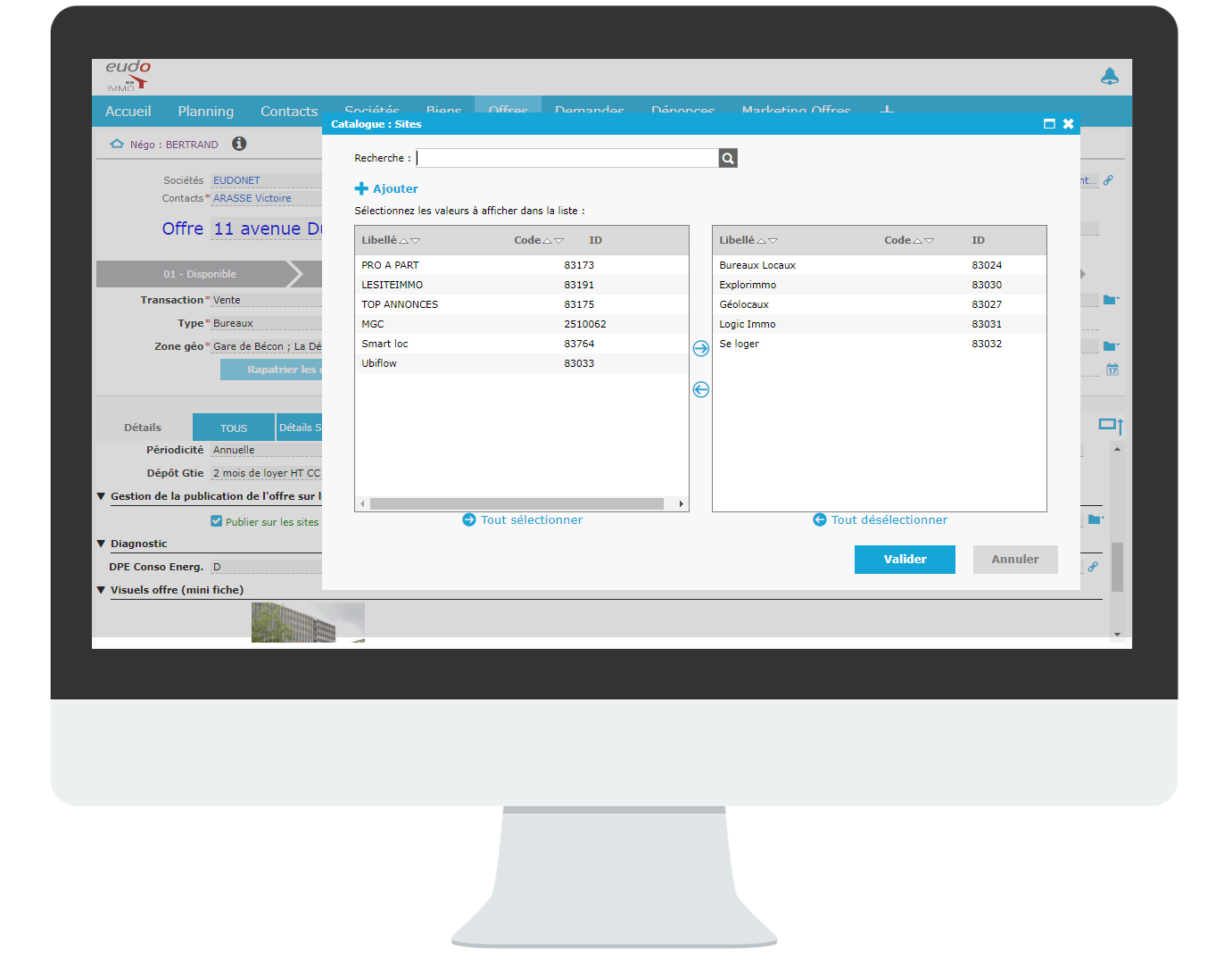 multidiffusion des annonces immobilières avec le logiciel Eudonet CRM Immobilier