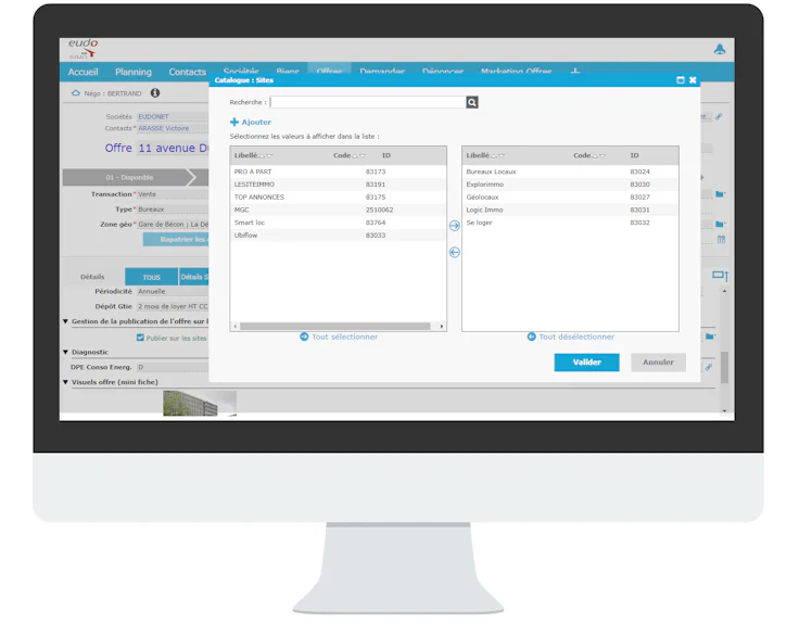 multidiffusion des annonces immobilières avec le logiciel Eudonet CRM Immobilier