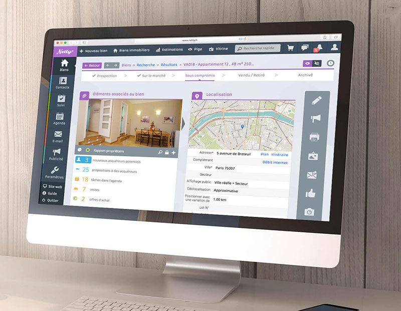 Netty logiciel avec passerelles Multidiffusion annonces immobilières