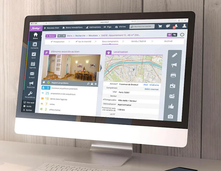 Netty logiciel avec passerelles Multidiffusion annonces immobilières