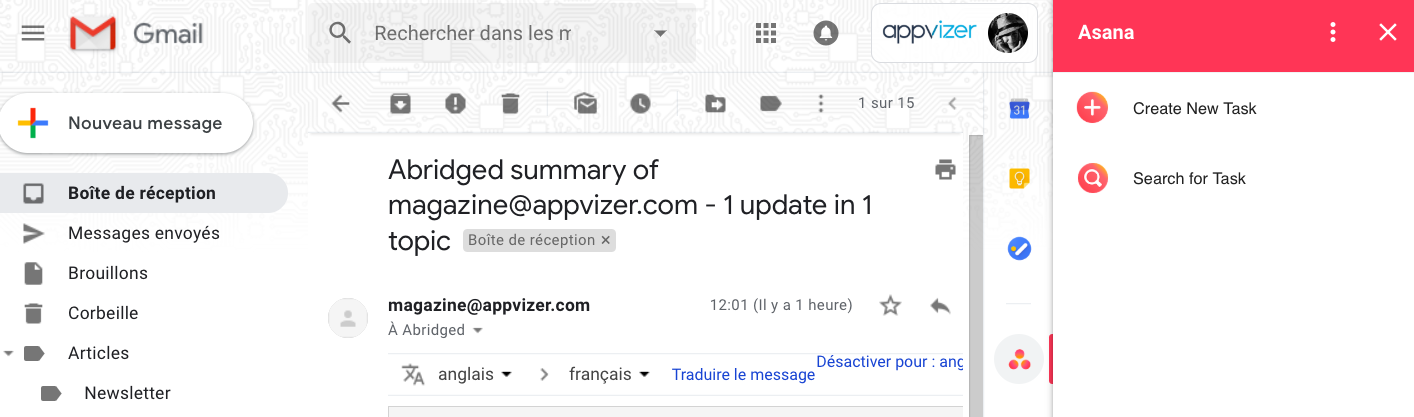 planifier un projet : créer une tâche depuis gmail