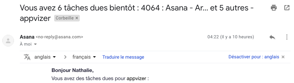 planifier un projet : rappels automatiques par email