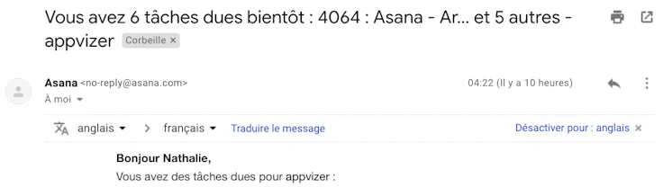 planifier un projet : rappels automatiques par email