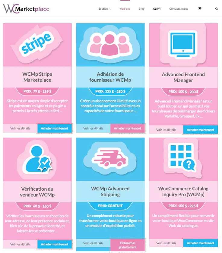 WC Marketplace pour WordPress : les prix