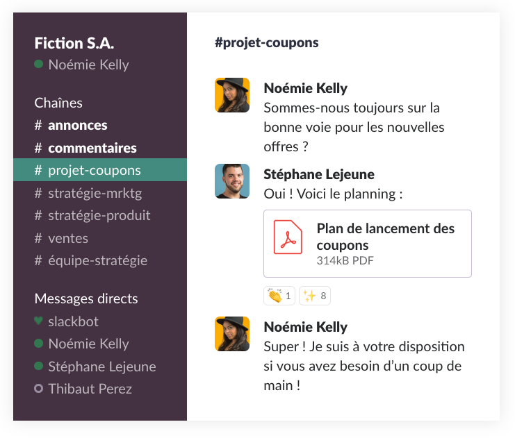 Communication unifiée : Slack