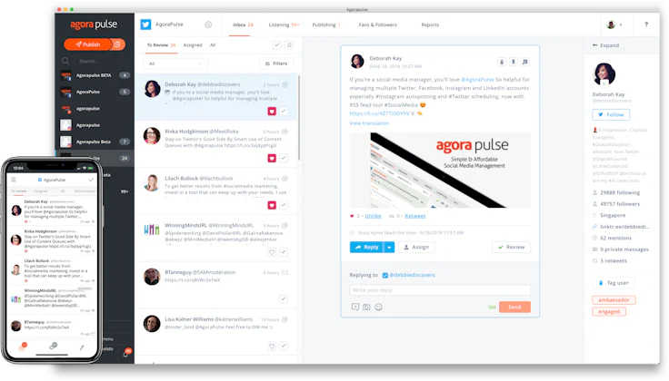 Agorapulse : outil de social media management