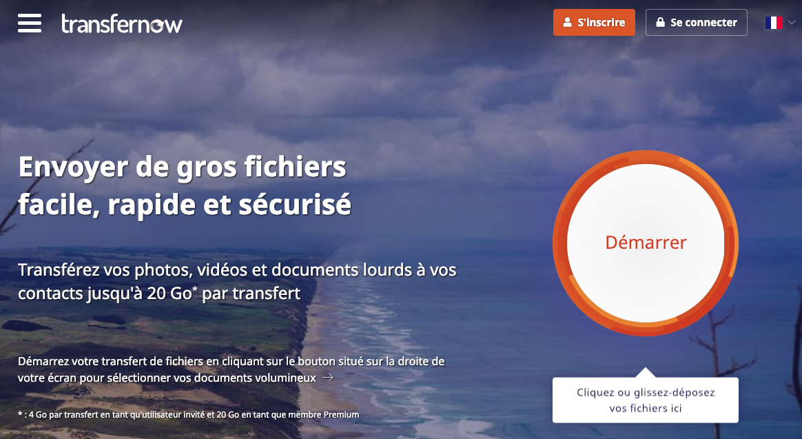 envoyer un dossier par mail avec un équivalent à wetransfert : transfernow