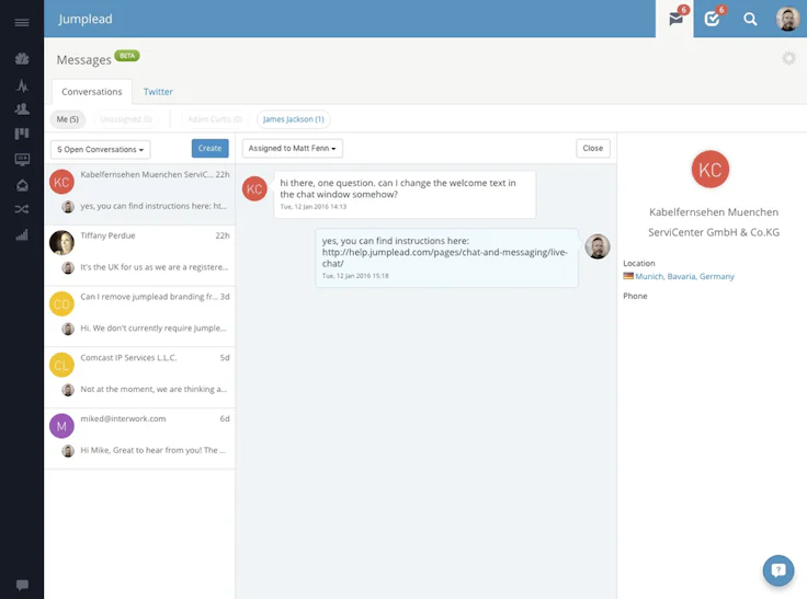La plateforme marketing Jumplead