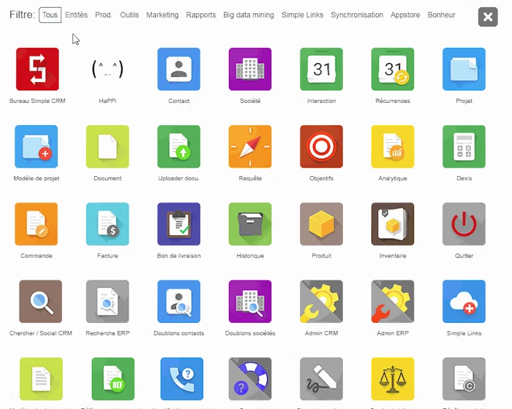 La solution CRM Simple CRM