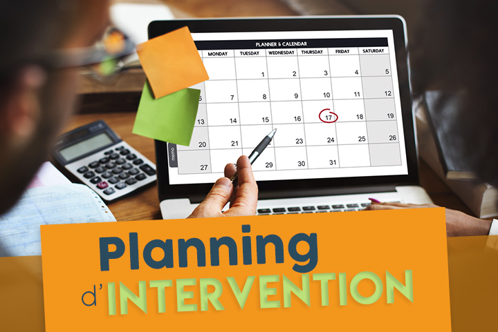 Planning d'entreprise : planning d'intervention