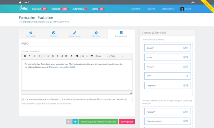 Les formulaires intelligents de Plezi