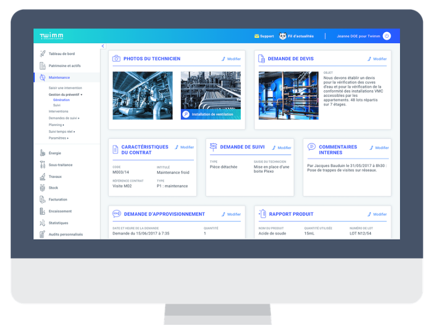Plan de maintenance : outil de GMAO Twimm