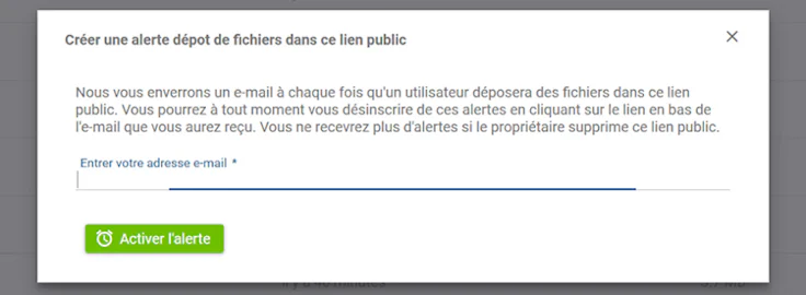 Numsync, alerte par mail lors d’un nouveau dépôt de fichier