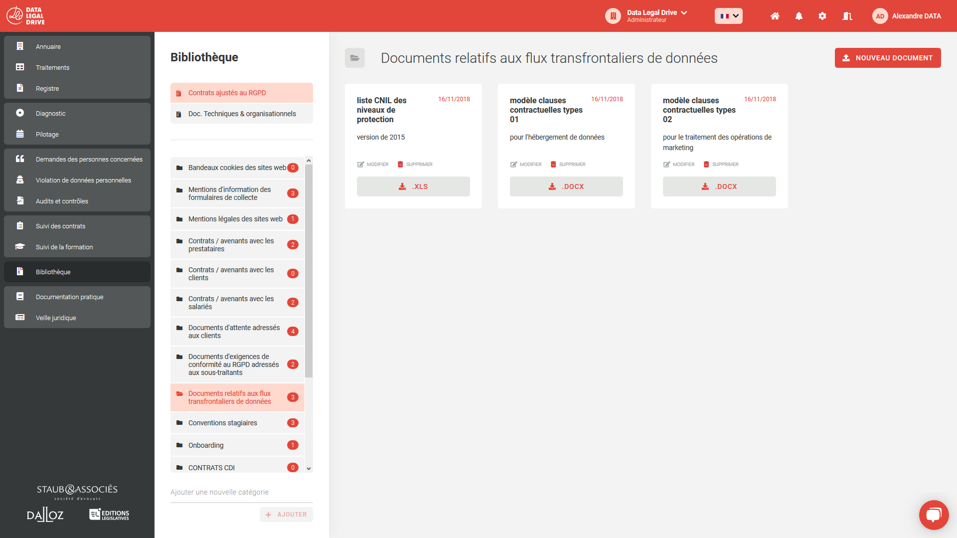 éditeur de logiciel : Data Legal Drive