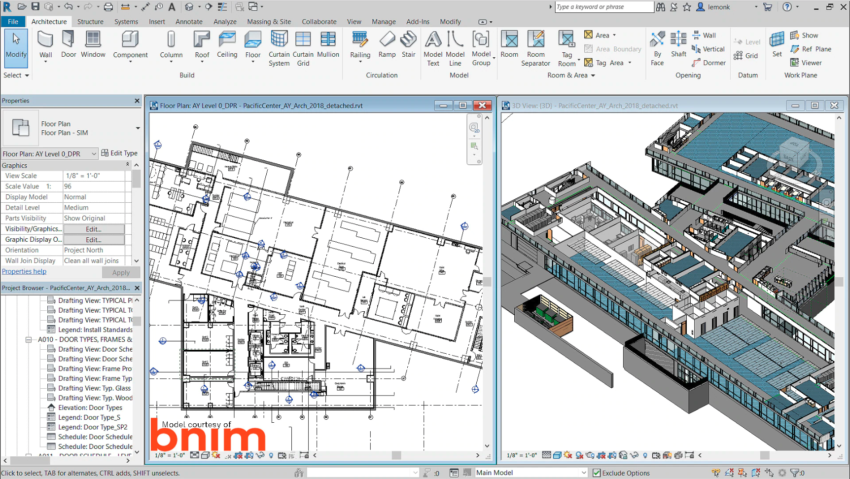 outils architecte : visuel Revit
