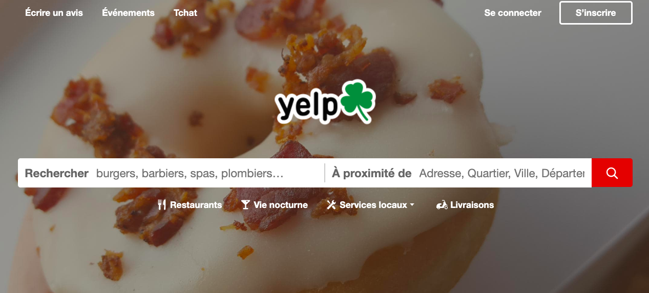 Avis consommateur : exemple Yelp