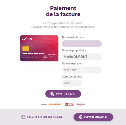 Tutoriel INFast : paiement de la facture en ligne