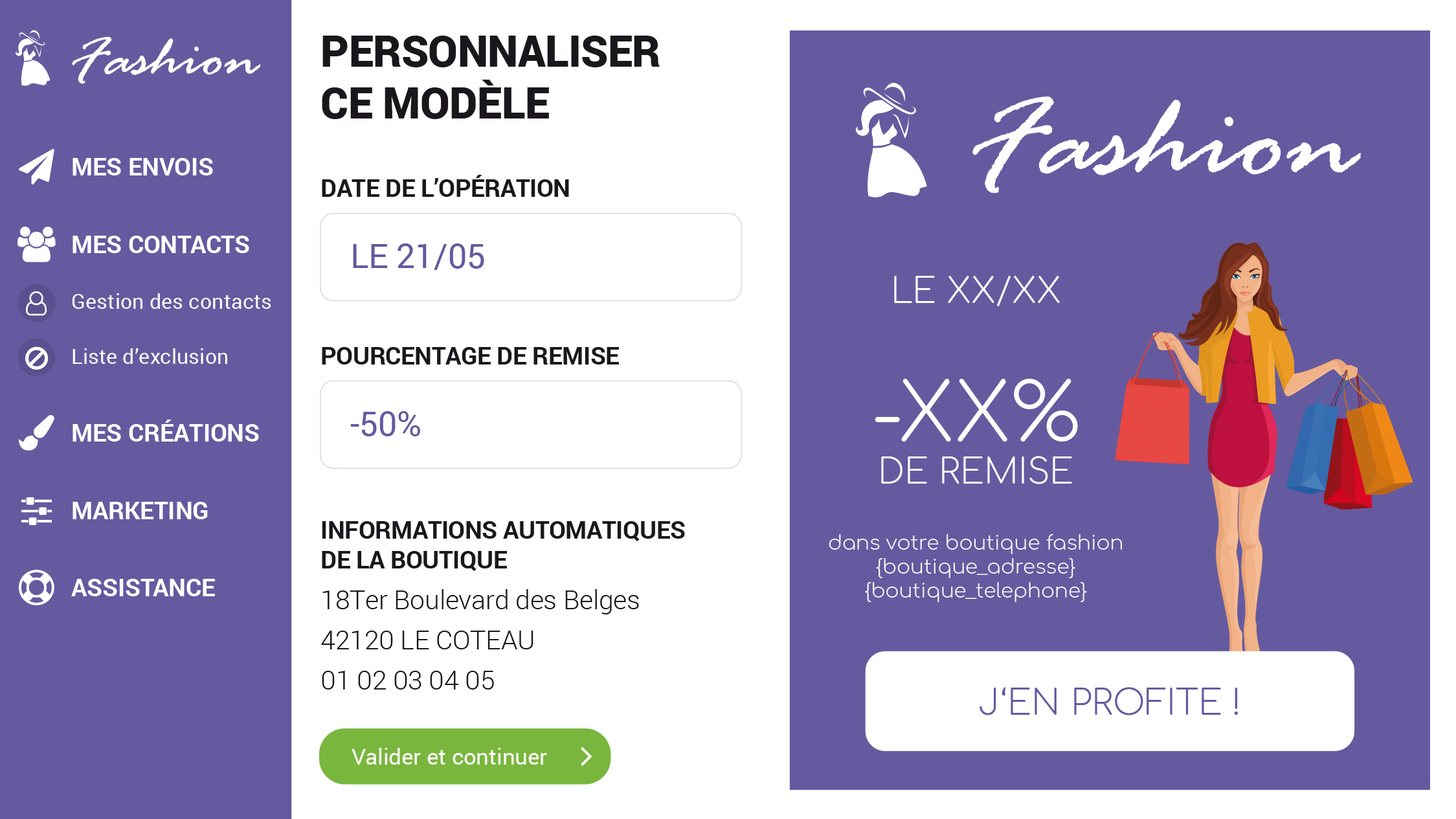 Exemple de personnalisation