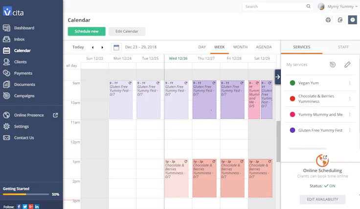 logiciel micro-entrepreneur : visuel vCita