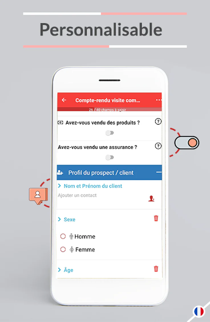 compte-rendu de visite commerciale © Kizeo Forms Gestion