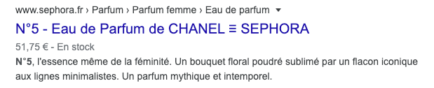 fiche produit : optimisation seo Google