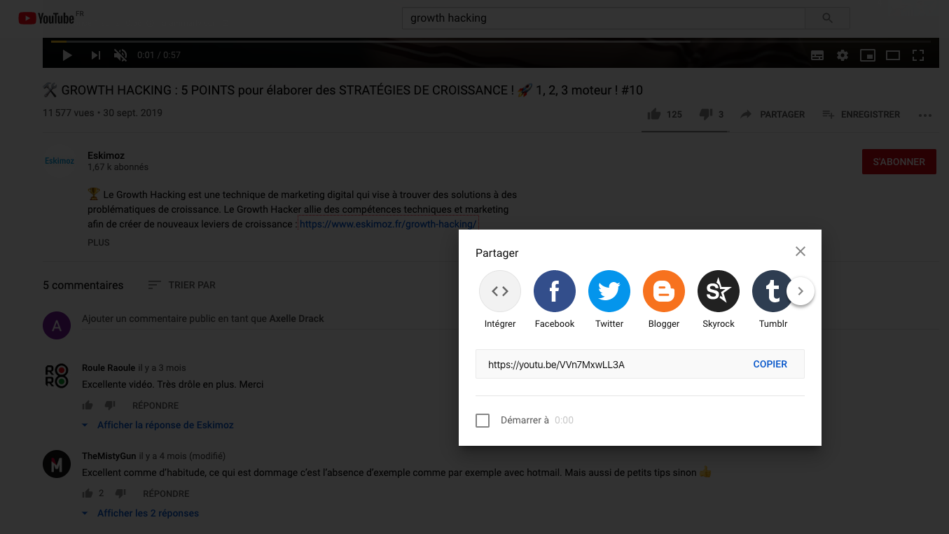Youtube growth hacking embed code