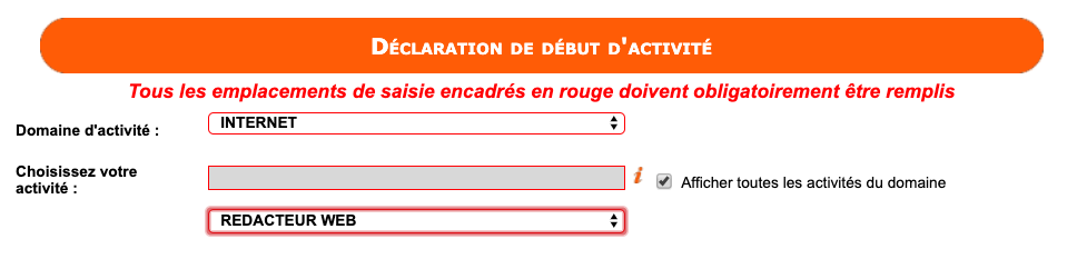 Devenir auto-entrepreneur sur le site de l'Urssaf