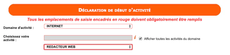 Devenir auto-entrepreneur sur le site de l'Urssaf
