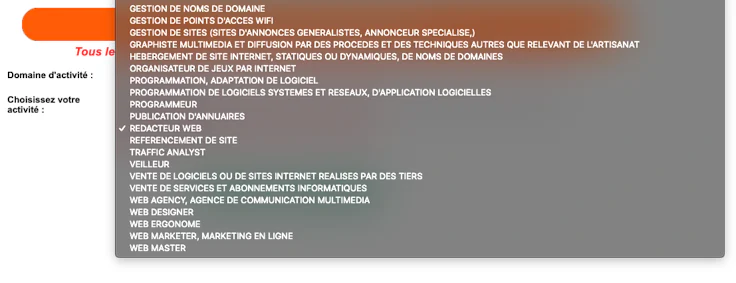 Devenir auto-entrepreneur sur le site de l'Urssaf 2