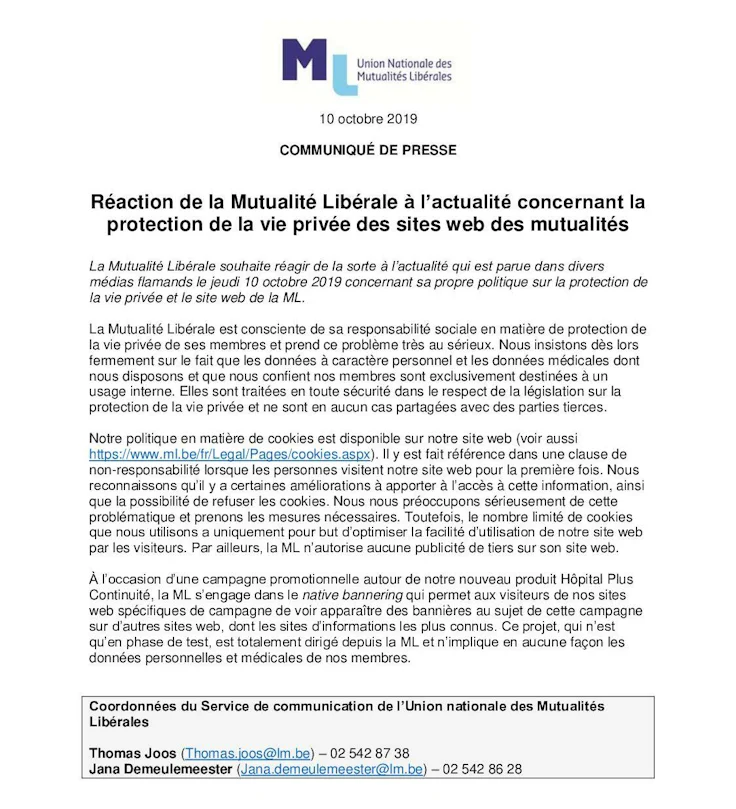 exemple communiqué de presse réaction à une actualité