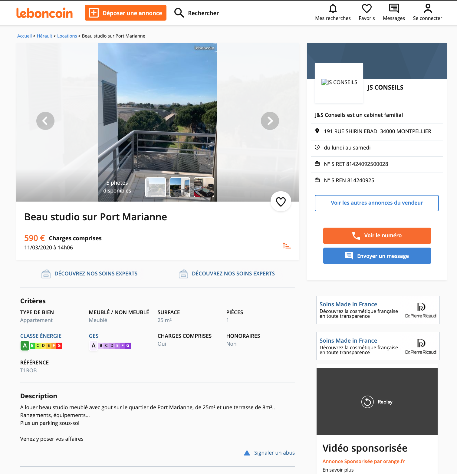 Marketplace location Leboncoin