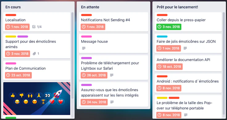UI : gestion de projet avec Trello