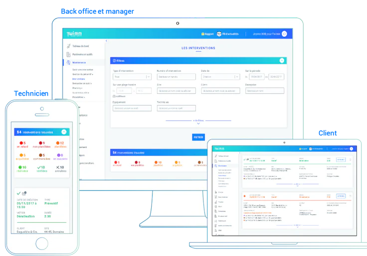 Maintenance multitechnique Twimm logiciel