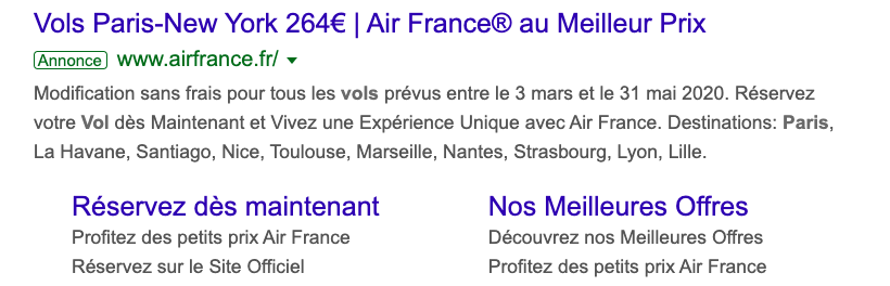 Communication digitale : exemple de campagne SEA