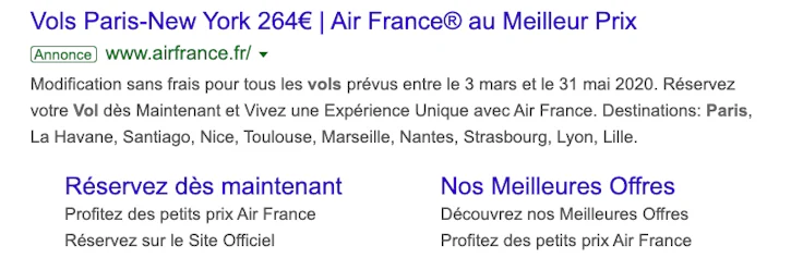 Communication digitale : exemple de campagne SEA