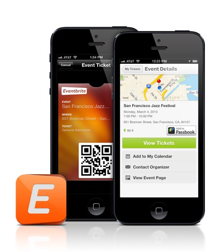 application événement : visuel Eventbrite