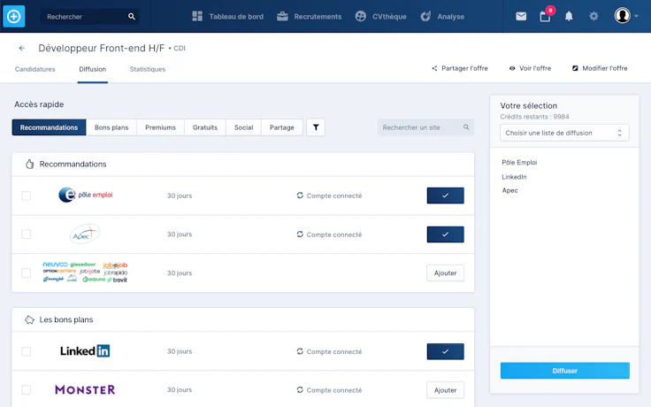 Multi-diffuser son offre d'emploi sur les jobboards