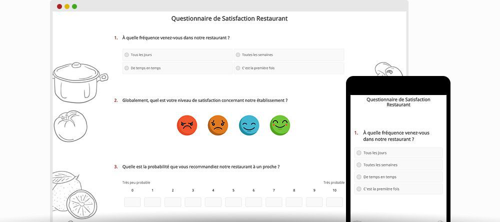 Questionnaire de satisfaction pour un restaurant