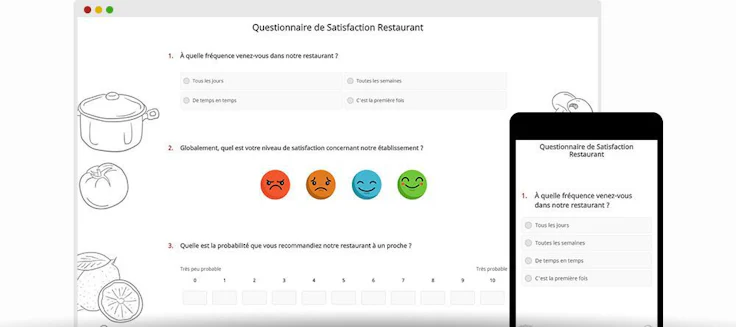 Questionnaire de satisfaction pour un restaurant
