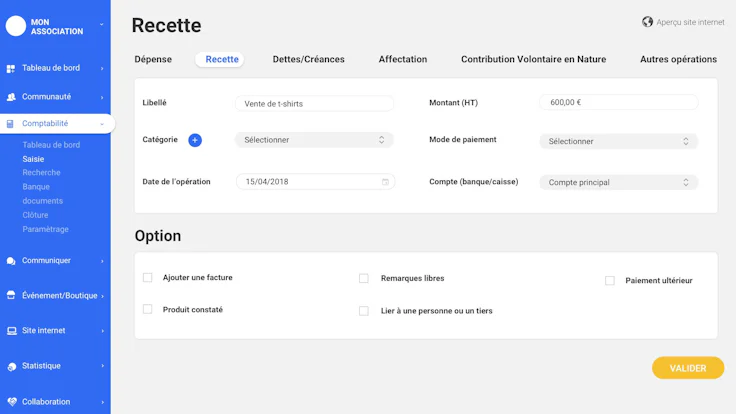 Meilleur logiciel comptabilité association : Assoconnect