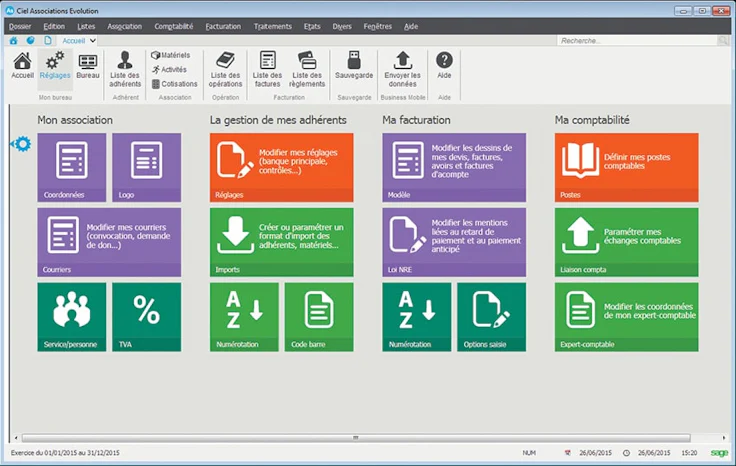 Meilleur logiciel comptabilité association : Ciel association evolution