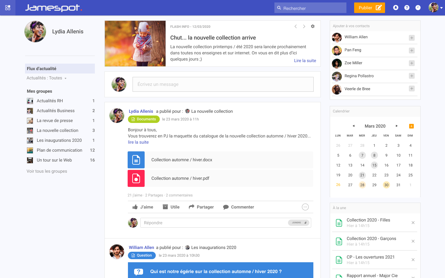 Etape 4 : Publier le premier flash info pour le lancement de la plateforme