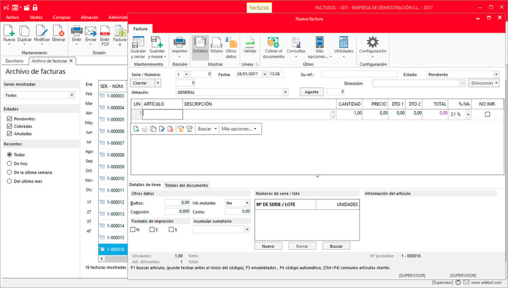 Factusol software