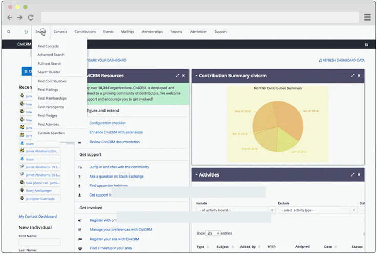 Top 5 CRM Open Source Tools CiviCRM 